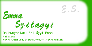 emma szilagyi business card