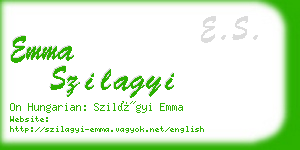 emma szilagyi business card